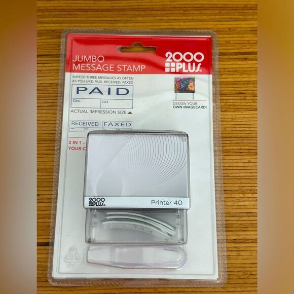 Cosco 2000 Plus Jumbo Message Stamp, PAID, RECEIVED, FAXED - Brand NEW Sealed - Picture 1 of 7